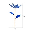thumbnail image 2 of Vickerman 32" Blue Glitter poinsettia Artificial Christmas Spray. Includes 2 sprays per pack., 2 of 3