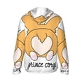 thumbnail image 2 of Goofa Prince Corgi Dog Printed Women's UPF 50+ Sun Protection Hoodie Jacket Lightweight Long Sleeve Sun Shirt for Women with Pocket Hiking Outdoor-Small, 2 of 9