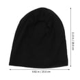 thumbnail image 3 of Miangastore 2Ensemble Bonnet Chaud pour Hommes Noir Polyester pour Tête et Oreilles, 3 of 8