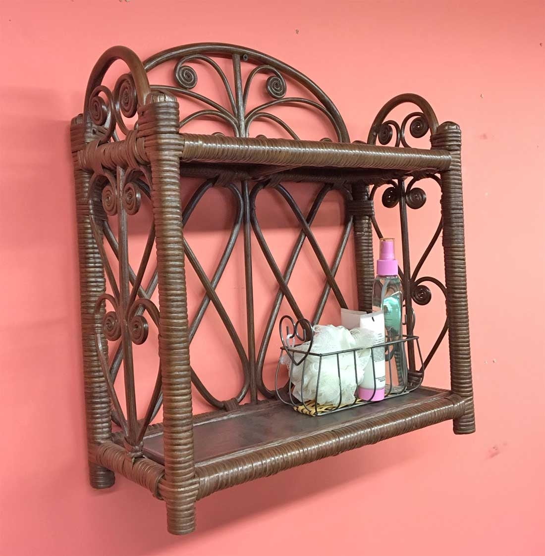 Wicker Wall Rack, Heart Sides Coffee