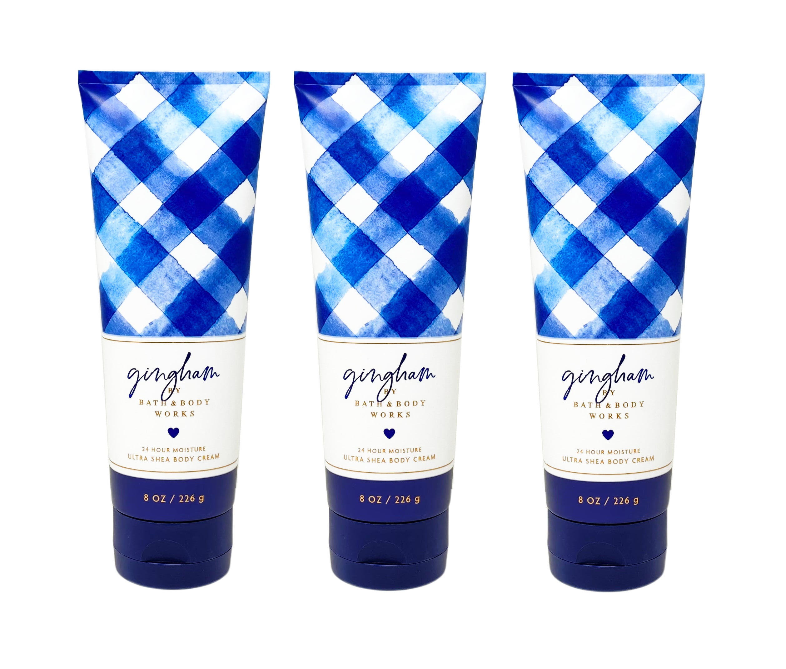 Bath and Body Works Gingham Ultra Shea Body Cream Set Pack of 3