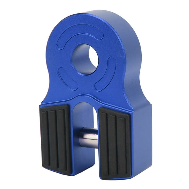 Winch Shackle Mount 30000Lbs Loading Iron Pin Rubber Guard Universal for ATV Pickup Soft Shackle D Ring Blue