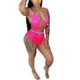 thumbnail image 3 of Conjunto de bikini de verano de 2 piezas para mujer Sujetador con cuello colgante sin espalda y sin mangas + tanga de borlas de color sólido Nituyy Conjunto de dos piezas de bikini con borlas, 3 of 5