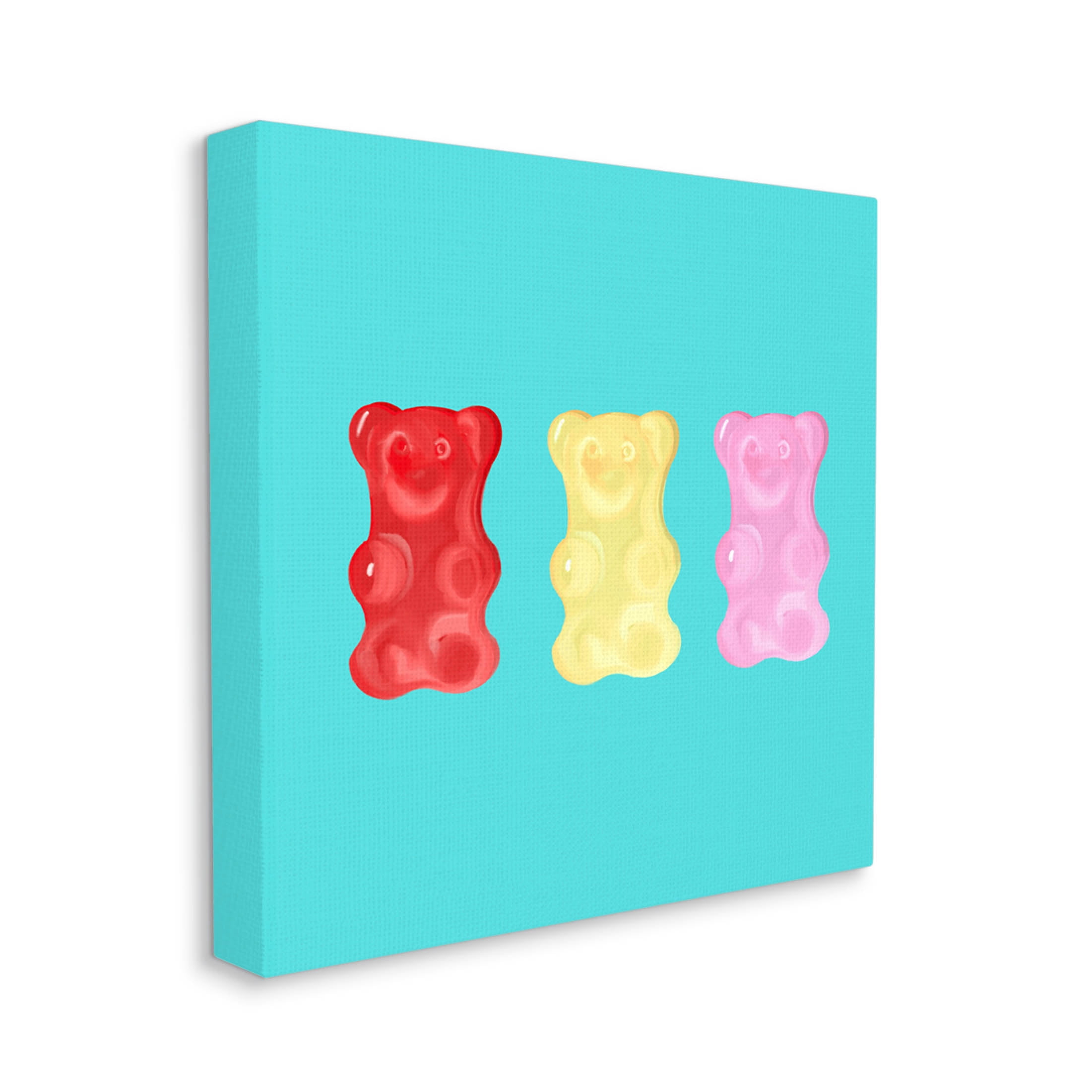 Stupell Industries Cute Gummy Bear Candies Graphic Art Gallery Wrapped Canvas Print Wall Art, Design by Ashley Singleton