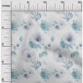 thumbnail image 1 of oneOone Polyester Spandex Light Gray Fabric Florals Craft Projects Decor Fabric Printed By The Yard 56 Inch Wide-BX6, 1 of 4
