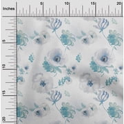 oneOone Viscose Jersey Light Gray Fabric Florals Dress Material Fabric Print Fabric By The Yard 60 Inch Wide-KHS