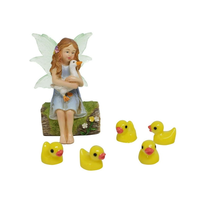 koolsoo Fairy Statue Gift Miniature Figurine for Courtyard Terrarium Micro Landscape