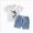D20-Blue, variant on Boys' 2-Piece Summer Outfit 6-12 Months 12-24 Months 2t 3t 4t 5t 6t 7t Children Short Sleeve Graphic T-Shirt And Cargo Shorts Set 2-3 Years