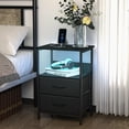 thumbnail image 3 of Mesa Auxiliar con Puerto USB FurnitureR Marron Moderno, 3 of 6