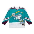 thumbnail image 2 of Men's Mitchell & Ness Teemu Selanne Teal Anaheim Ducks 1995-96 Power Play Jersey, 2 of 7