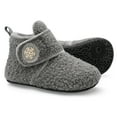 thumbnail image 2 of L-RUN Toddler Boys Girls House Slippers Indoor Home Shoes Warm Socks for Kids Dark Grey, 2 of 6