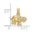 thumbnail image 6 of Auriga Fine Jewelry 10K Yellow Gold & Polished Elephant Charm for Women (L-11.8 mm,W-13.09 mm), 6 of 6