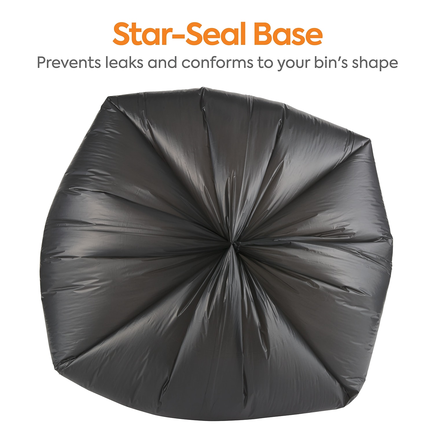 Staples Coastwide Professional 40-45 Gallon Trash Bag 40" x 46" Low Density 0.65 Black 125 Bags/Box