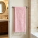 thumbnail image 1 of Toalla multiusos rosa de baño y playa con flecos, altamente absorbente, de secado rápido, 180x100 cm, de algodón y poliéster, para viajes y gimnasio., 1 of 6