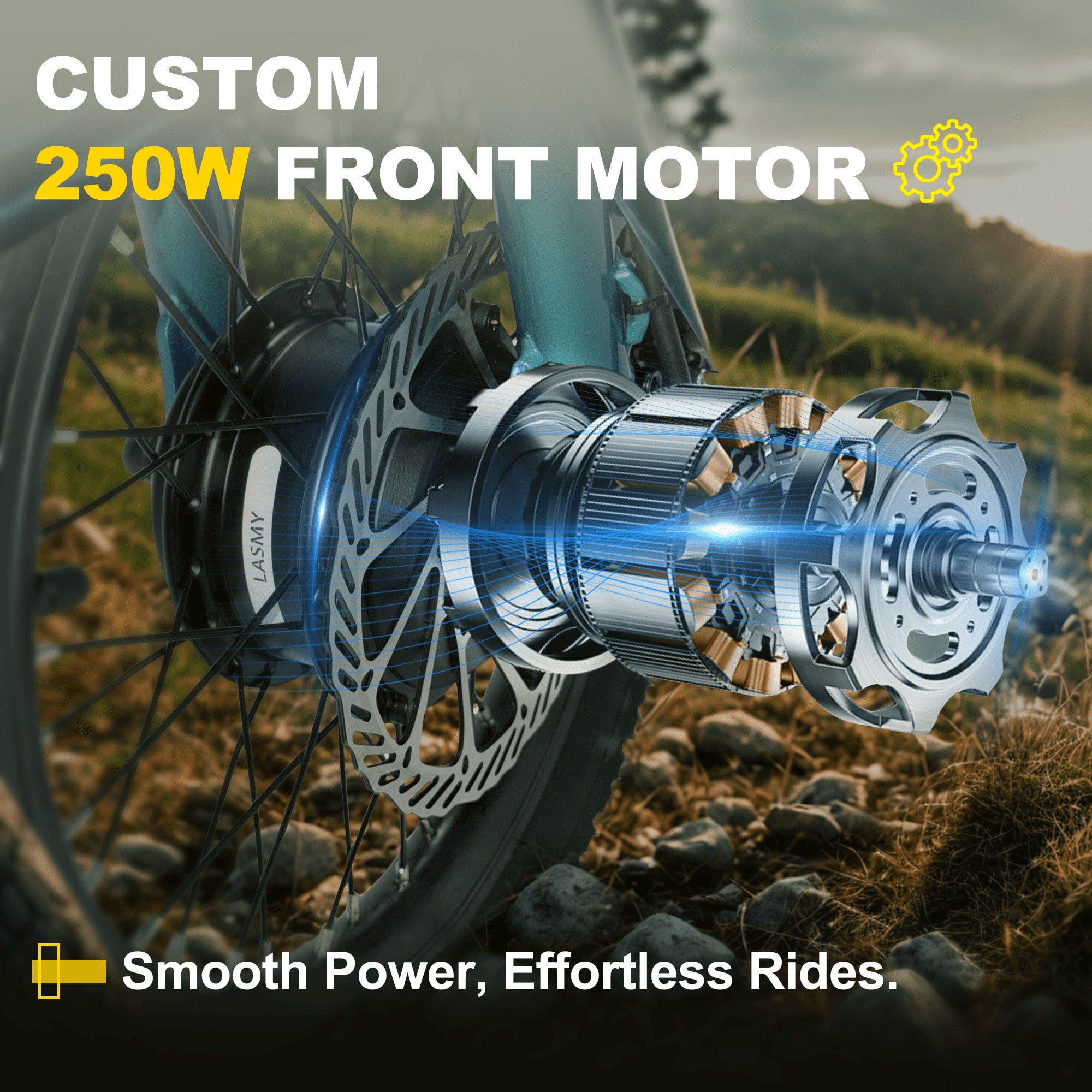 LASMY 250W Mini Folding Ebike, Lightweight Electric Bike for Adults, 36V Battery, 16 MPH, Compact City Commuter Bicycle