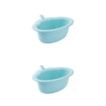 thumbnail image 4 of facefd 1/2/3 TureClos Vegetable Drainer Basket Plastic Sink Strainer Triangular Kitchen Fruit Drainer Suction light blue 2PCS, 4 of 6