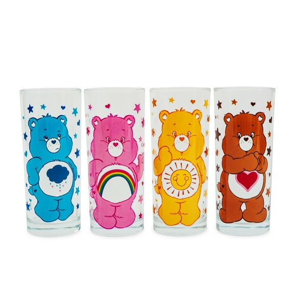 Care Bears Hearts Glitter 4pc. 10oz. Tumbler Glass Set