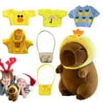 thumbnail image 4 of Capybara Plush with ClothesCapybara Plushies Hugging9 Inches Cute Capybara Stuffed Animal Toys Dress Up Cartoon Doll for Girls, 4 of 9