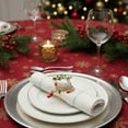 thumbnail image 6 of Ohmyroo Christmas Themed Napkin Rings With Bow Wreath Tree Reindeer Shapes Festive Decorative Clips For Dining Table Home Holiday Display, 6 of 6
