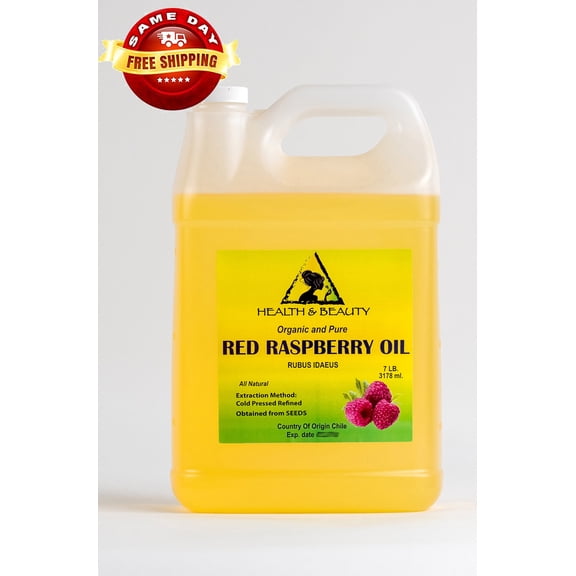 RED RASPBERRY SEED OIL REFINED ORGANIC CARRIER COLD PRESSED 100% PURE 7 LB