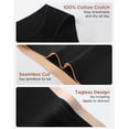 thumbnail image 5 of INNERSY Seamless Cotton Underwear for Women Semi Coverage Bikini Hipster Panties 3 Pack(L,Black), 5 of 8