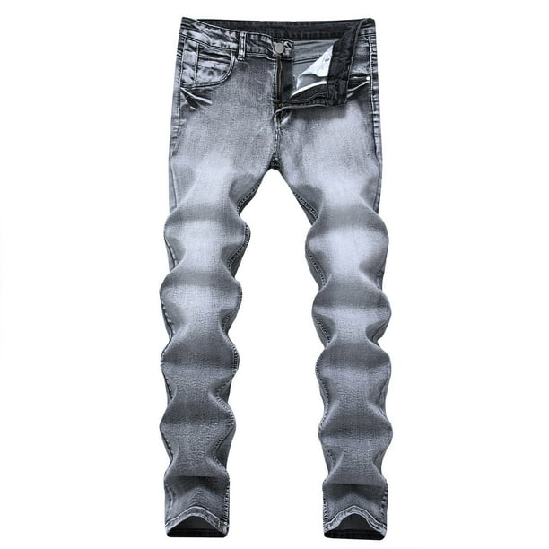 Pantalones largos de moda para hombre, con lazo elástico, ajustados, de pierna recta pequeña