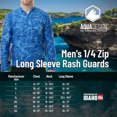 thumbnail image 5 of Aqua Design Men's Spear Fishing 1/4 Zip High Collar Long Sleeve Rash Guard Shirt: Pacific Sand size S, 5 of 5