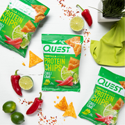 Quest Tortilla Style Protein Chips, Chili Lime, 1.1oz - 4 Count Bags