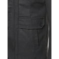 thumbnail image 4 of FashionOutfit Men's Classic Zipper & Button Closure Shoulder Boards Wool Blend Coat, 4 of 4