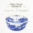 thumbnail image 3 of Portmeirion Spode Blue Italian Round Covered Deep Dish, 2 Quart Serving Dish for Vegetables, Dinner Table Centerpiece, Made from Fine Porcelain, Microwave and Dishwasher Safe, 3 of 7