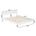 thumbnail image 5 of Modern Low Profile Platform Bed - Solid Wood Frame in White Finish, 5 of 6