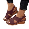 thumbnail image 1 of Sandales Habillées à Talon Compensé pour Femmes 2025 avec Bride Arrière Ajustable Été Confortables Sandales Orthopédiques de Marche, 1 of 6