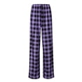 thumbnail image 7 of womens pajamas Pants Christmas Checkered Stretch Casual Loose Comfy Pants Sleep Bottom Purple M, 7 of 7