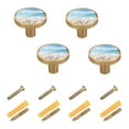 thumbnail image 2 of Seastars Seashells on Beach Cabinet Knobs Kitchen Drawers Knobs Door Round Pulls Knob Handles Dresser Cupboard Wardrobe Decorative Set of 4, 2 of 9