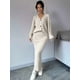 thumbnail image 5 of Conjunto de Dos Piezas para Mujer: Suéter de Punto de Larga, Abrigo Abotonado, Top y Falda Larga Ajustada, Ropa de Otoño. Albaricoque L, 5 of 9