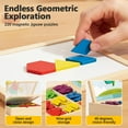 thumbnail image 3 of Wooden Magnetic Pattern Block Puzzle Set, Tangram Puzzle Learning Toy with Pattern Cards, Educational Learning Toys Gift for Toddlers 5-10, 3 of 10