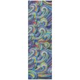 thumbnail image 2 of Addison Rugs Dream Shag Premium Machine Washable Transitional Mosaic Waves Ocean Runner Rug, 2'3" x 7'6", 2 of 8