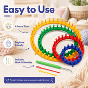 Knitting Loom Set,Knit Quick Looms with Hook Needle,4 Pack(5.5,7.5,9.5,11.5)