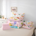 thumbnail image 5 of Homewish Kawaii Dinosaur Animal Twin Bedding Sets 7-Piece, Cartoon Style Bedding Comforter Set, Teens Kids Boys Girls Reversible Sheet Sets, Microfiber Bedroom Decor, 5 of 7