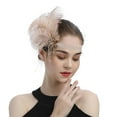 thumbnail image 2 of 1920s Flapper Headband Black Feather Headpiece Rhinestone Hair Band Cocktail Head Accessories for Womens, 2 of 4
