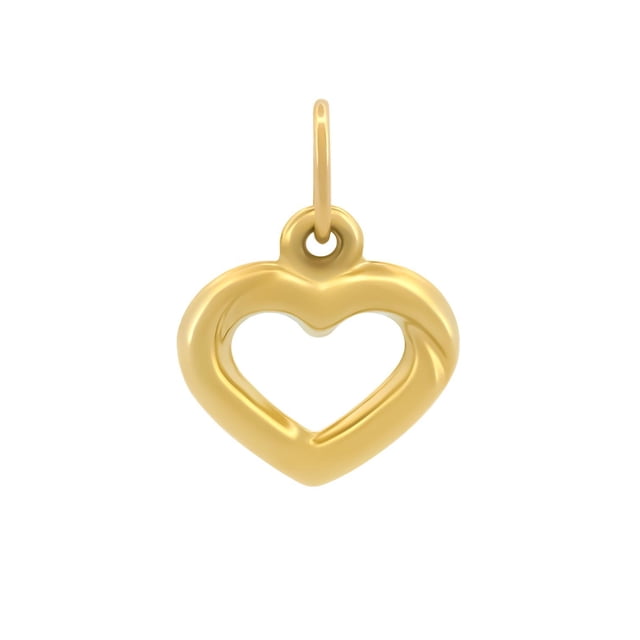 Dije Corazon Casa del Anillo Oro Sólido 14K Amarillo