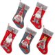 thumbnail image 1 of Calcetín de Navidad de 5 piezas, calcetín de Navidad personalizado grande de 48 m, decoración de ventana de árbol de Navidad para colgar en interiores, bolsa de regalo para niños y adultos, 1 of 5
