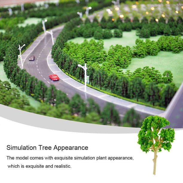 50 Pieces Mini Scenery Tree Scene Layout Plants Ornament Prop Railroad ...