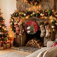 thumbnail image 2 of Welcome Sign for Front Door, Red Christmas Round Metal Wall Art Wreaths, Snowman Hug Xmas Tree Happy Winter Outdoor Indoor Wall Hanging Sign for Porch Decor Housewarming Gifts 7.9 Inch, 2 of 8