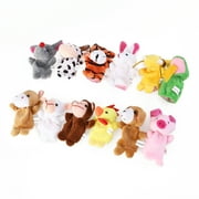18pcs Educational Toys Finger Puppets Story Time Finger Puppets 12 Animals & 6 People Family Members Play House Accessories