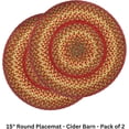 thumbnail image 5 of Homespice - Cider Barn Round Placemats of Jute, Perfect Set of Round Woven Placemats to Use as Dining Placemats - Reversible, Easy Clean, Absorbs Spills - Premium Round Placemats Set of 2, 15 Inches, 5 of 7