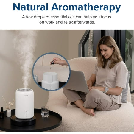 Levoit - Ultrasonic Top-Fill Cool Mist 2-in-1 0.5 Gal Humidifier & Diffuser - White