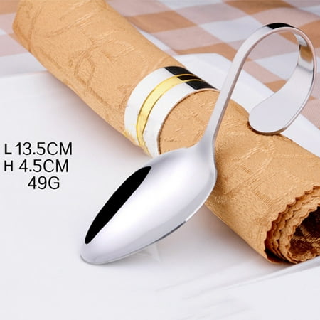 

woxinda stainless steel curved handle art fork salad round spoon tip spoon soup spoon
