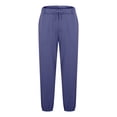 thumbnail image 3 of Penkiiy Joggers Men Loosening Waist Solid Color Pocket Trousers Loose Sports Trousers Track Pants XL Purple, 3 of 5
