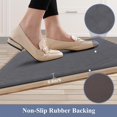 thumbnail image 4 of SHIQI-Anti Fatigue Kitchen Mats for Floor Set of 3 Cushioned Kitchen Rug Sets 3 Piece Non Slip Kitchen Rugs and Mats Waterproof Comfort Standing Mat Runner for Home Office,Sink,Laundry, 4 of 4
